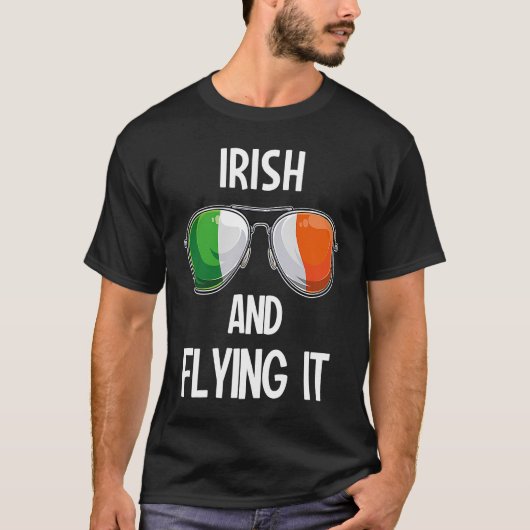 Ierland St Patrick's Day Party Irish and Flying T-shirt (Voorkant)