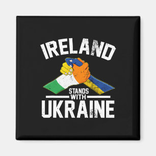 Ierland Staat Met Oekraïne Oekraïense Ierse Vlag T Magneet