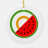 IERLAND STAAT MET PALESTINA - Watermeloen Keramisch Ornament (Achterkant)