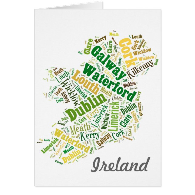 Ierland Steden Woord Kunst (Voorkant)