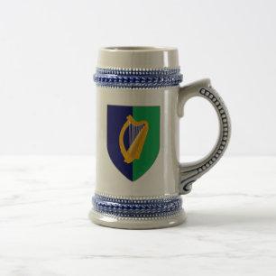 Ierland Stein - Harp op Blue & Green Shield Bierpul