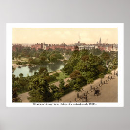 Ierland - Stephens Green Park c1900, Dublin Poster