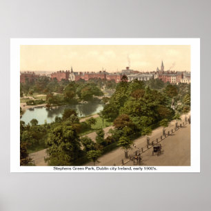Ierland - Stephens Green Park c1900, Dublin Poster