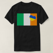 Ierland steunt de Oekraïense hartpositie in Oekraï T-shirt (Design voorkant)