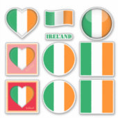 Ierland stickers & Ierse Vlag, Hart /sport (Voorkant)