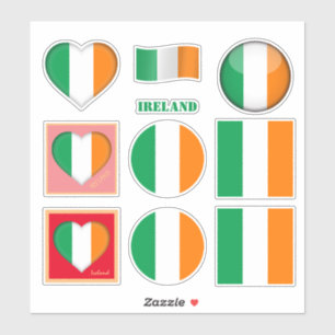 Ierland stickers & Ierse vlag, Hart /sport