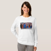 Ierland, Strandhill. Winkelpuien met fietsen T-shirt (Voorkant volledig)