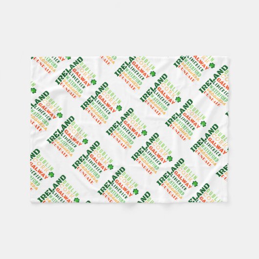 IERLAND SUBWAY ART FLEECE DEKEN (Voorkant (Horizontaal))