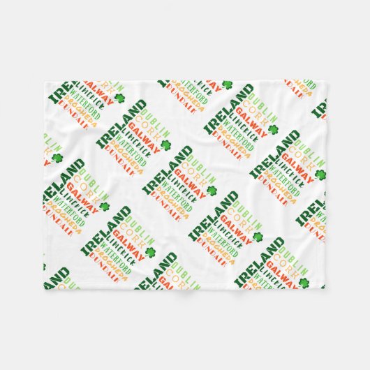 IERLAND SUBWAY ART FLEECE DEKEN (Voorkant (Horizontaal))