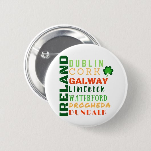 IERLAND SUBWAY ART RONDE BUTTON 5,7 CM (Voorkant /achterkant)