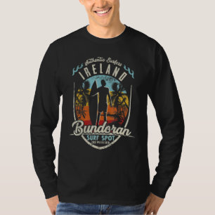 Ierland Surfen Surf Vintage Retro Surfer Bundoran T-shirt