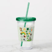 Ierland Symbolen Acryl Drinkbeker (Achterkant)