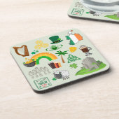 Ierland Symbolen Bier Onderzetter (Linkerzijde)