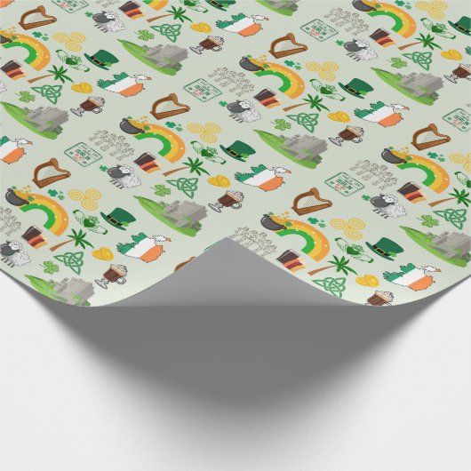 Ierland Symbolen Cadeaupapier (Hoek)