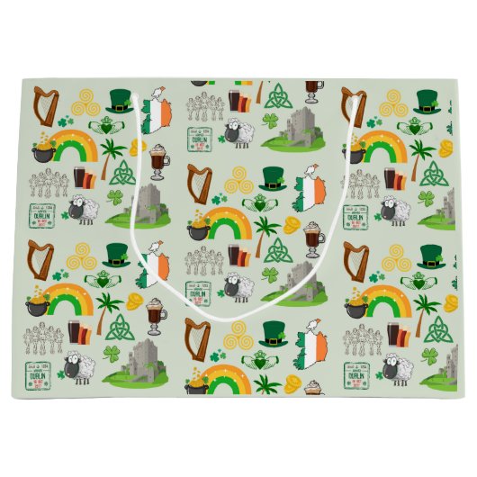 Ierland Symbolen Groot Cadeauzakje (Voorkant)