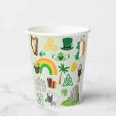 Ierland Symbolen Papieren Bekers (Achterkant)