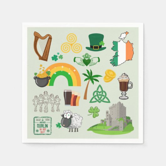 Ierland Symbolen Servet (Voorkant)
