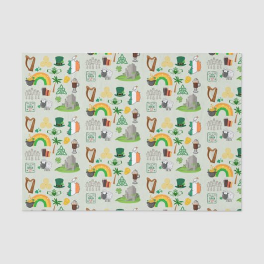 Ierland Symbolen Tissuepapier (Voorkant)