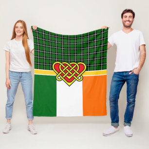 Ierland Tartan, Ierse vlag, Keltisch hart, Iers Fleece Deken