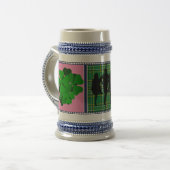 Ierland tartan, shamrock klaver, rivier dansers bierpul (Voorkant links)