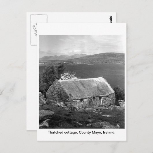 Ierland Thatched cottage, County Mayo Briefkaart (Voorkant / Achterkant)