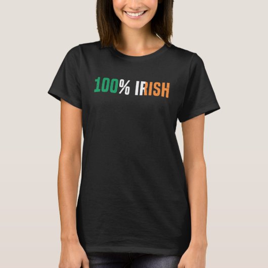 Ierland Thuis trots 100 Iers 1 T-shirt (Voorkant)