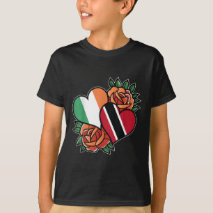 Ierland Trinidad en Tobago Vlag Hart Half Iers T-shirt