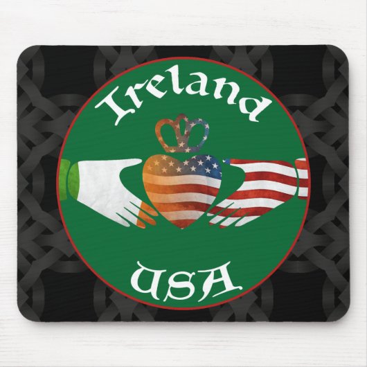Ierland USA Claddagh Mousemat Muismat (Voorkant)