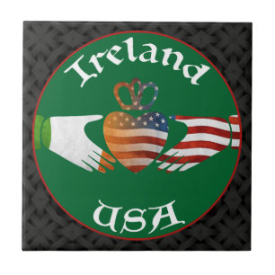 Ierland USA Claddagh Tile Tegeltje