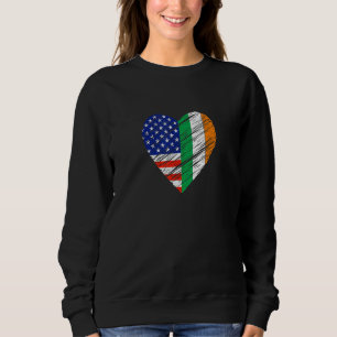 Ierland Usa Hart Amerikaanse Vlag Ierse Vlag Liefd Trui