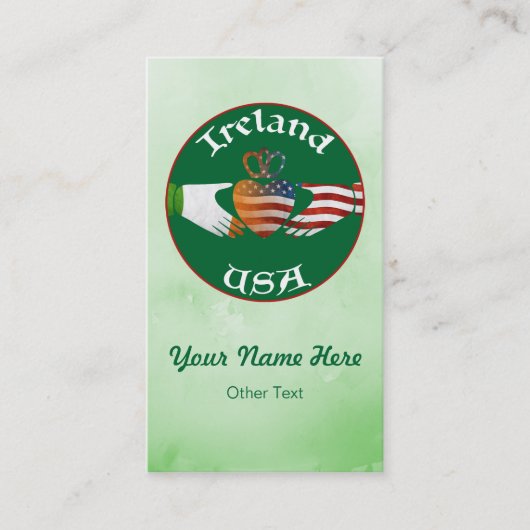 Ierland USA Irish Claddagh Custom Visitekaartjes (Voorkant)