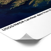 Ierland van Landsat 7 Poster (Hoek)