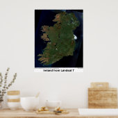 Ierland van Landsat 7 Poster (Keuken)