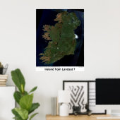 Ierland van Landsat 7 Poster (Thuiskantoor)