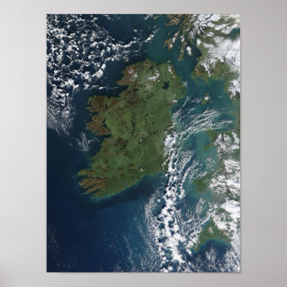 Ierland vanaf het ISS Poster