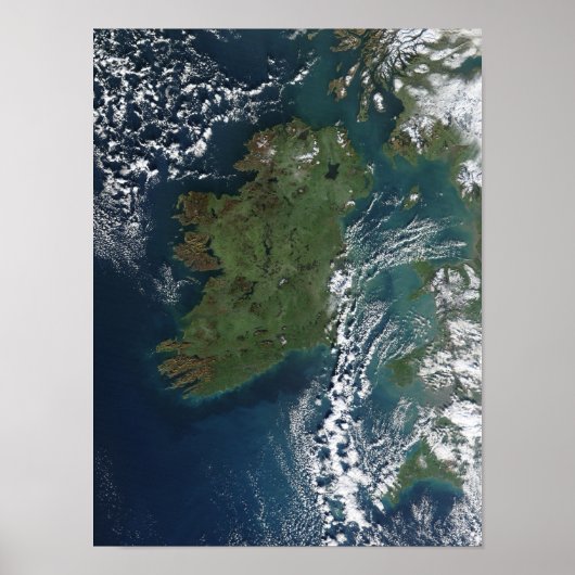 Ierland vanaf het ISS Poster (Voorkant)