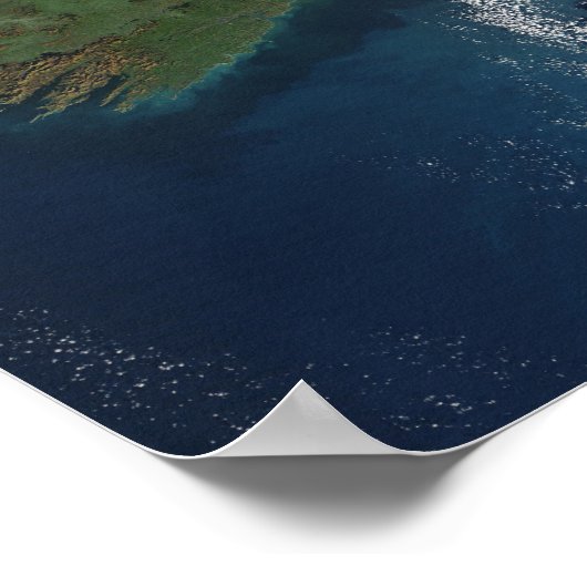 Ierland vanaf het ISS Poster (Hoek)