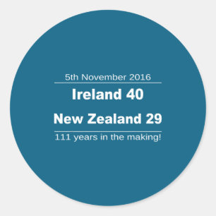 Ierland verslaat Nieuw-Zeeland All Blacks - Ierse Ronde Sticker
