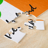 Ierland & vier bladklaver, Ierse vlag/sportfans Legpuzzel (Zijkant)