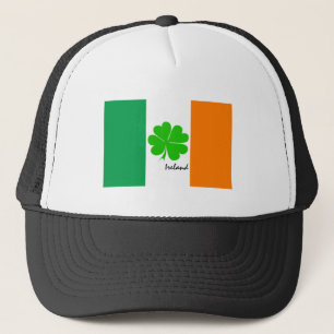 Ierland & vier bladklaver, Ierse vlag/sportfans Trucker Pet