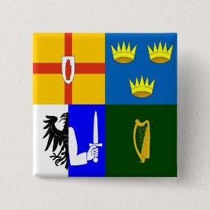 Ierland Vier provincies Vierkante Button 5,1 Cm