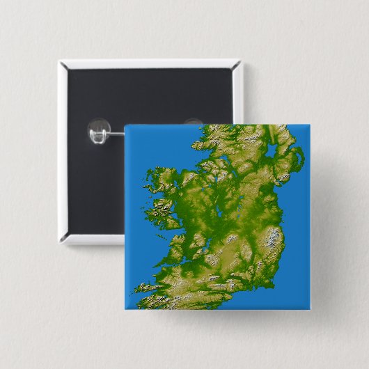 Ierland Vierkante Button 5,1 Cm (Voorkant /achterkant)