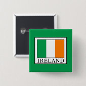 Ierland Vierkante Button 5,1 Cm (Voorkant /achterkant)