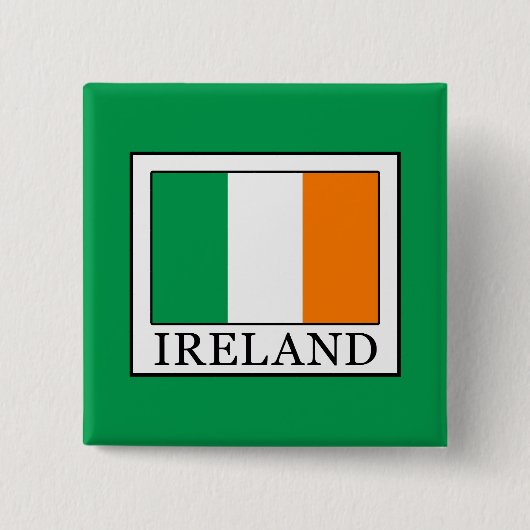 Ierland Vierkante Button 5,1 Cm (Voorkant)