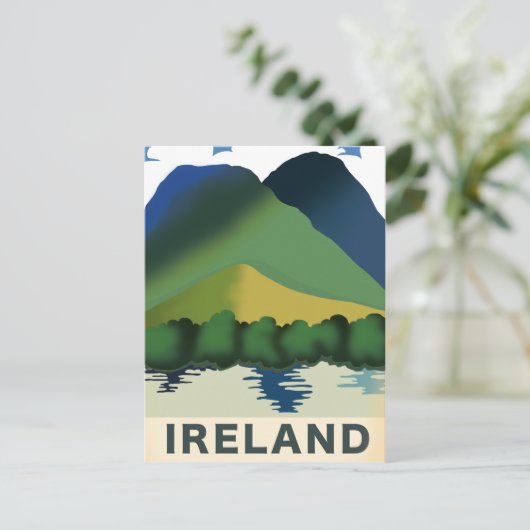 Ierland vintage-poster briefkaart (Staand voorkant)