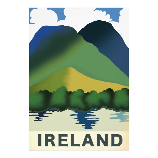 Ierland vintage-poster foto afdruk (Voorkant)