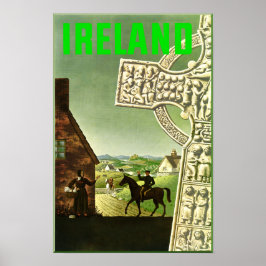 Ierland. Vintage-poster Poster