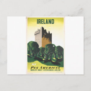 Ierland vintage poster van Castle door Kauffe 1953 Briefkaart