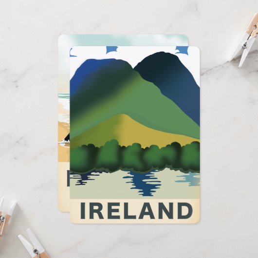 Ierland vintage reisposter (Voorkant / Achterkant in situ)