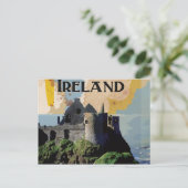 Ierland Vintage Reisposter Briefkaart (Staand voorkant)
